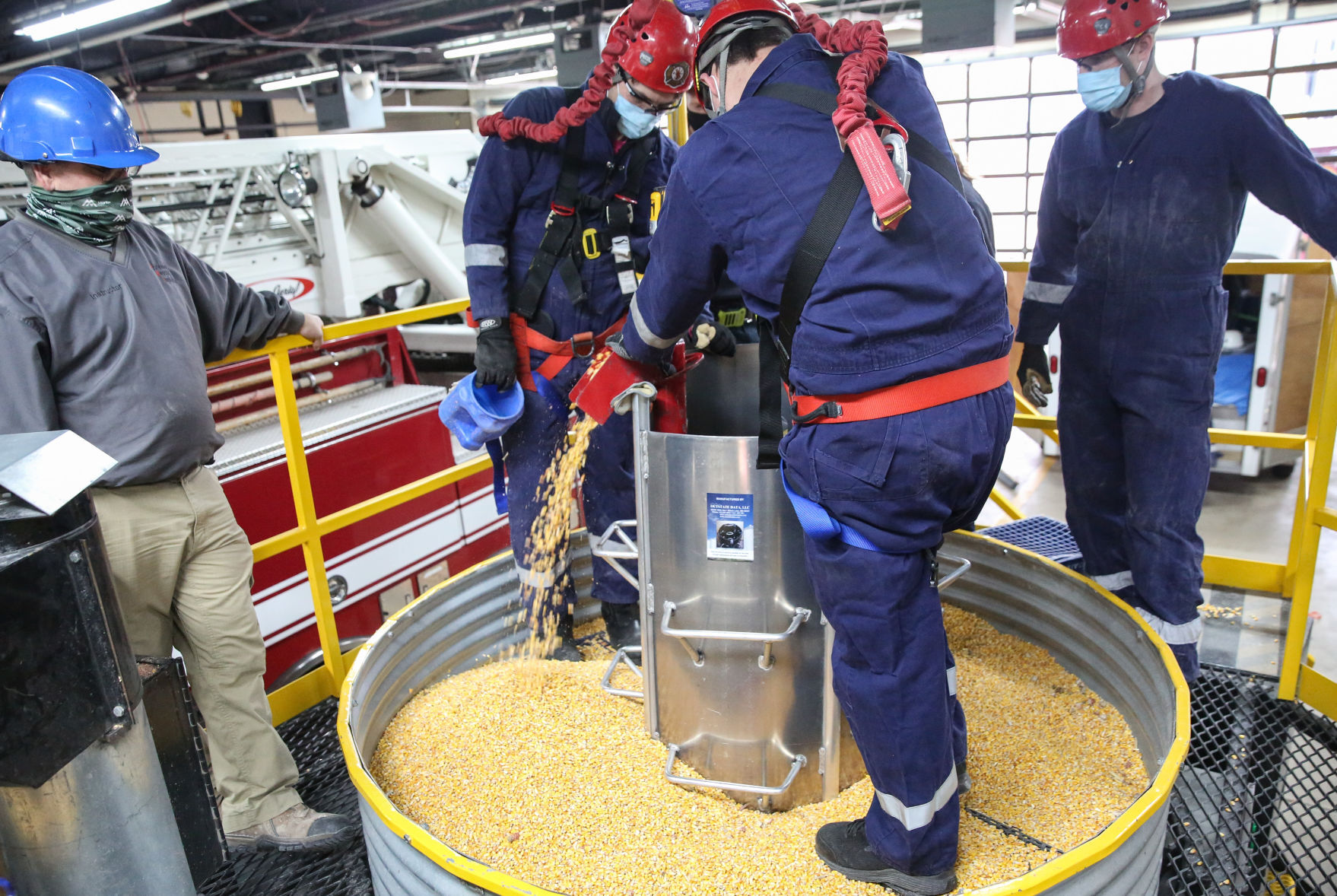 Mason City Fire Department grain bin training